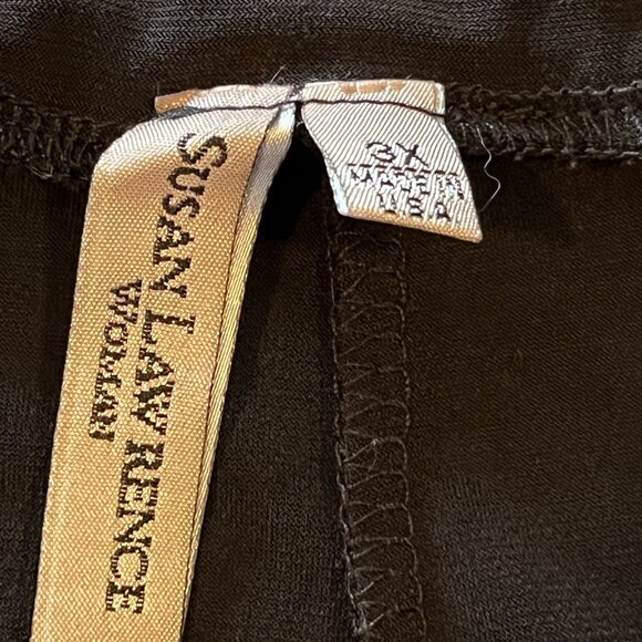 Susan Lawrence stretchy black capri gaucho (wide leg) pants - 3X - Picture 3 of 3